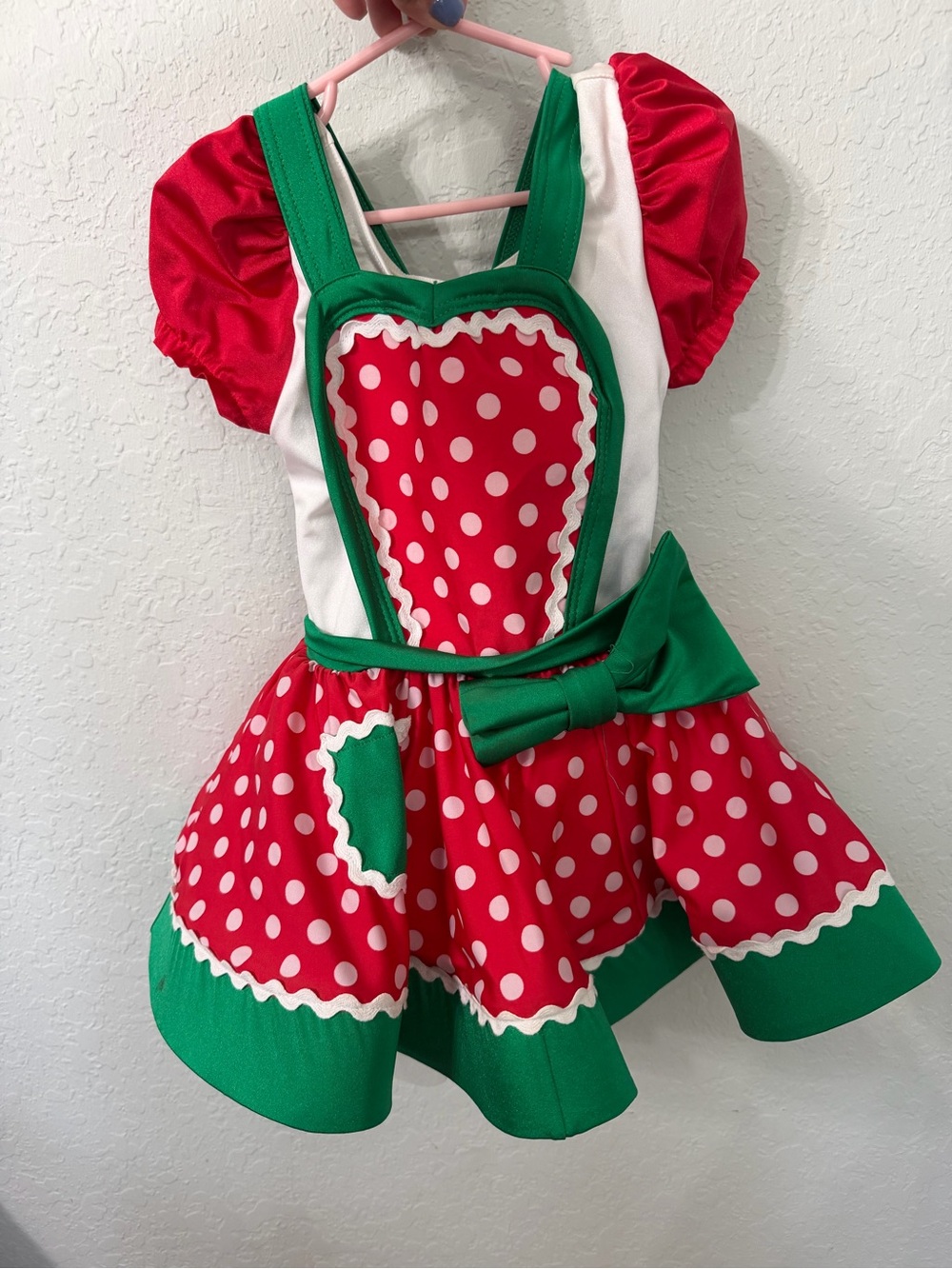 Weissman Red, Green & White Polka Dot Strawberry Costume Dress